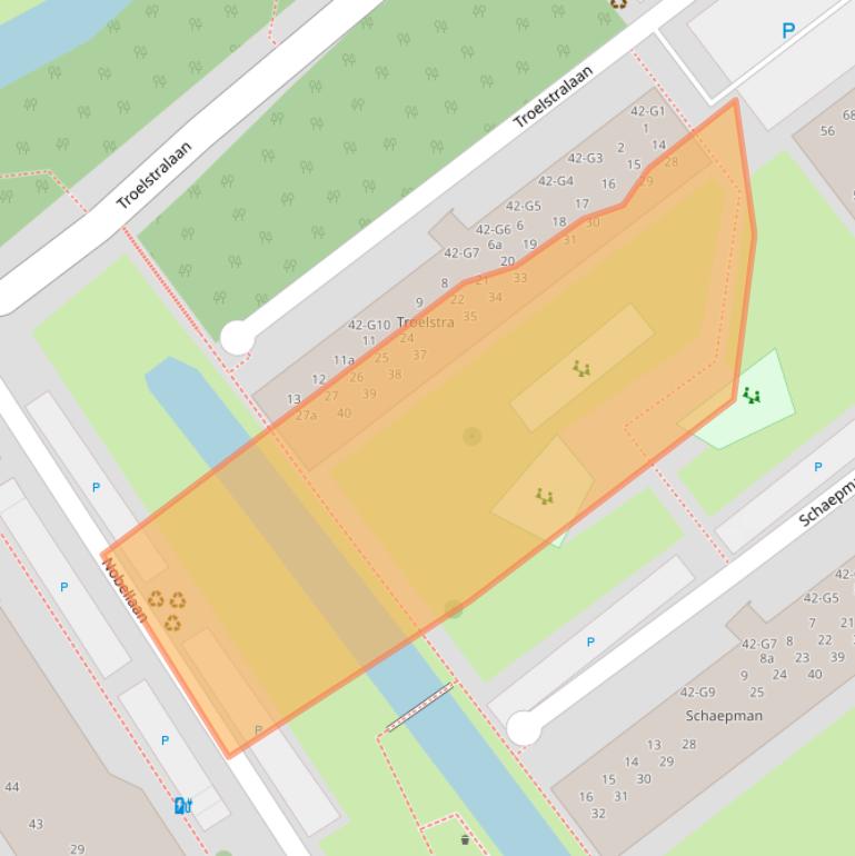 Kaart van postcodegebied 2641WG.