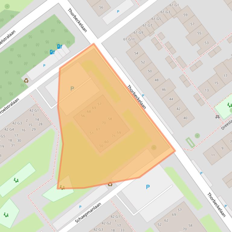 Kaart van postcodegebied 2641WH.