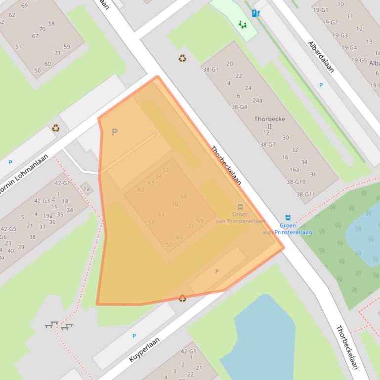 Kaart van postcodegebied 2641WM.