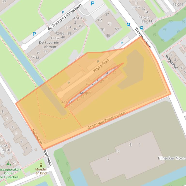 Kaart van postcodegebied 2641WT.