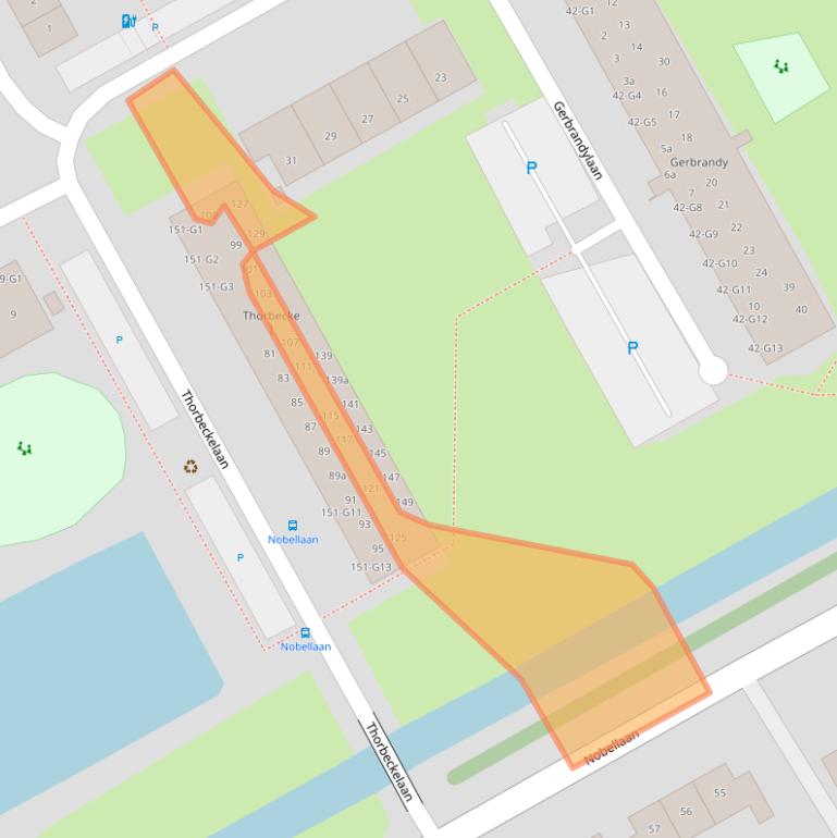 Kaart van postcodegebied 2641XE.