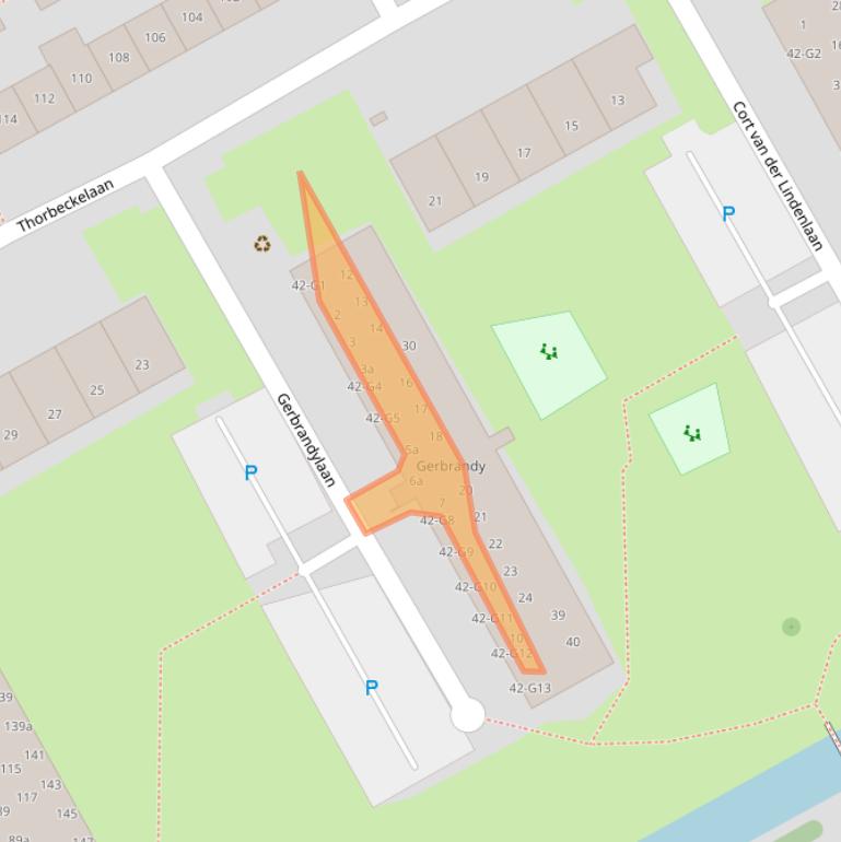 Kaart van postcodegebied 2641XK.