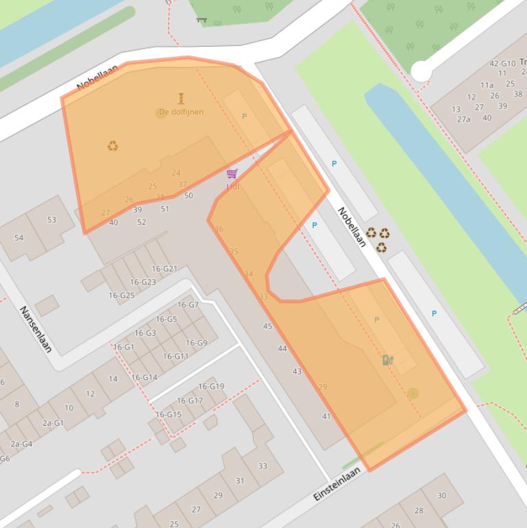 Kaart van postcodegebied 2641XS.