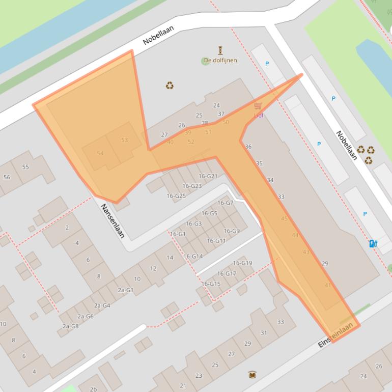 Kaart van postcodegebied 2641XT.