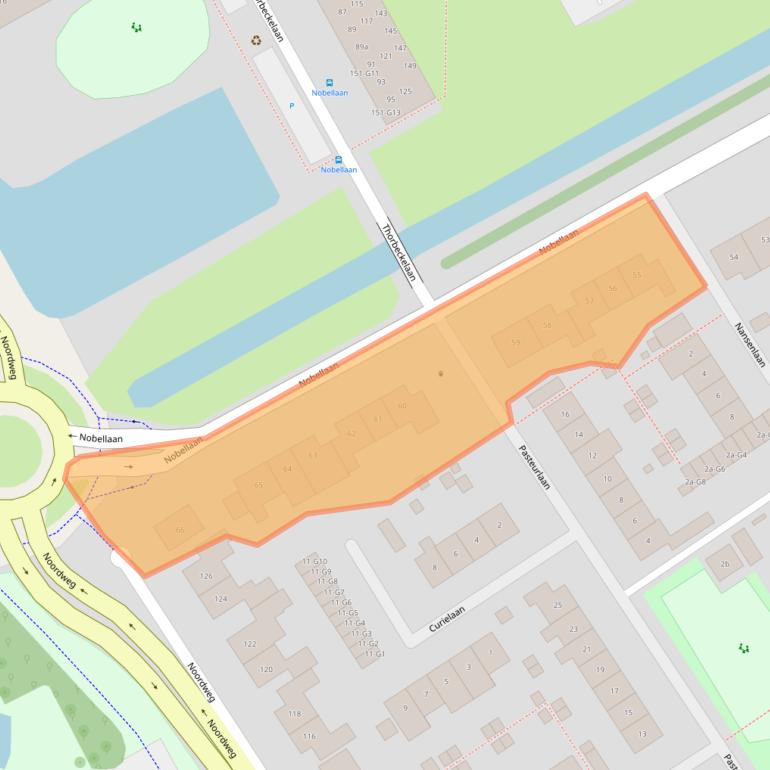 Kaart van postcodegebied 2641XV.