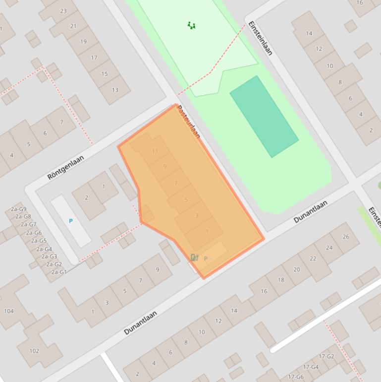 Kaart van postcodegebied 2641ZC.