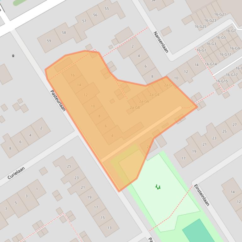 Kaart van postcodegebied 2641ZE.