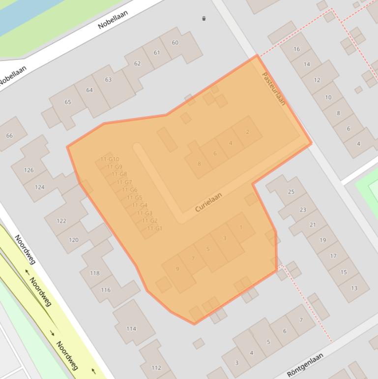 Kaart van postcodegebied 2641ZG.