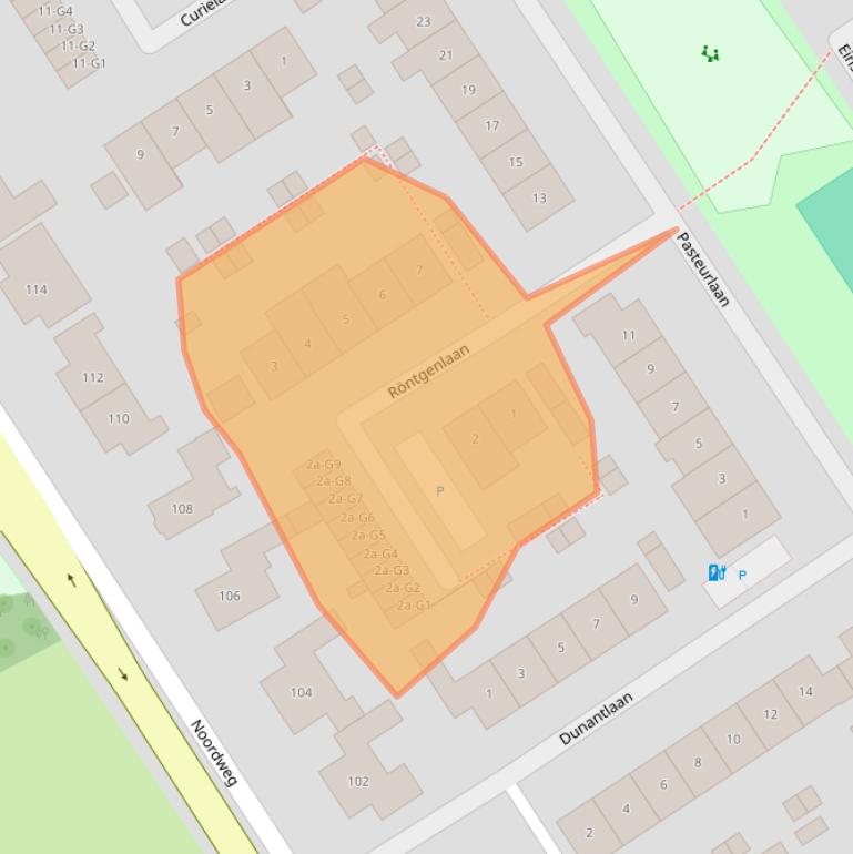 Kaart van postcodegebied 2641ZH.