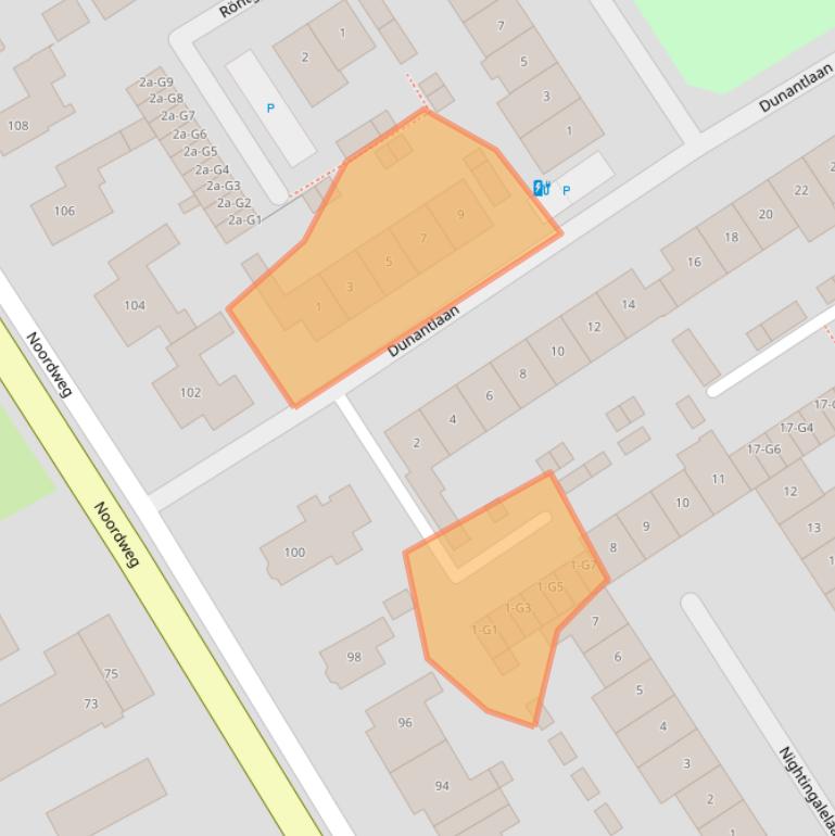 Kaart van postcodegebied 2641ZJ.