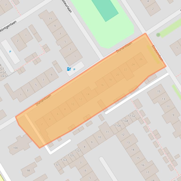 Kaart van postcodegebied 2641ZK.