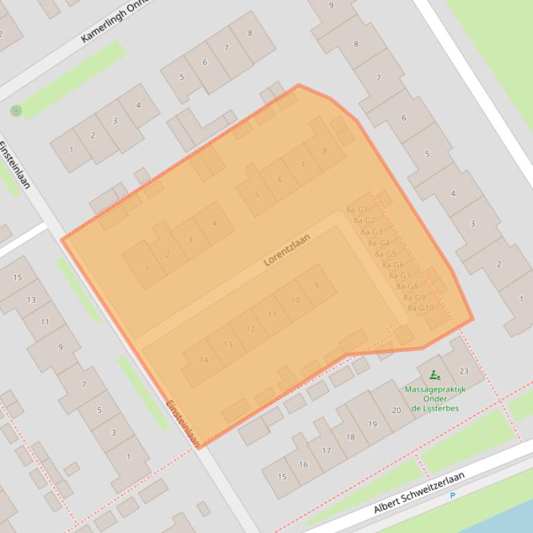 Kaart van postcodegebied 2641ZP.