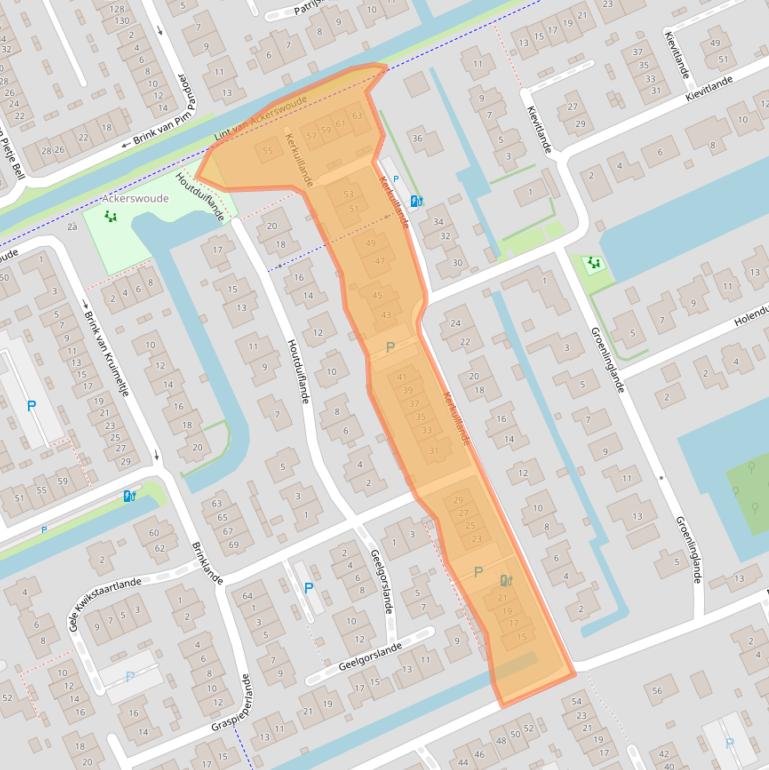 Kaart van postcodegebied 2641ZX.