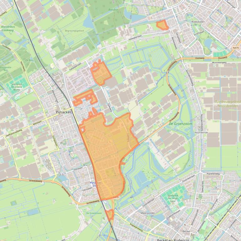 Kaart van postcodegebied 2642.