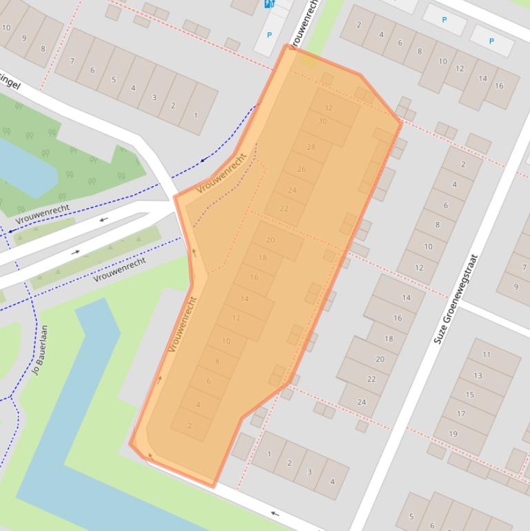 Kaart van postcodegebied 2642AA.