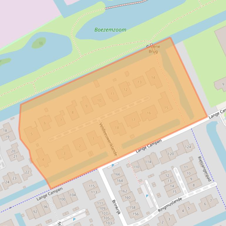 Kaart van postcodegebied 2642AL.