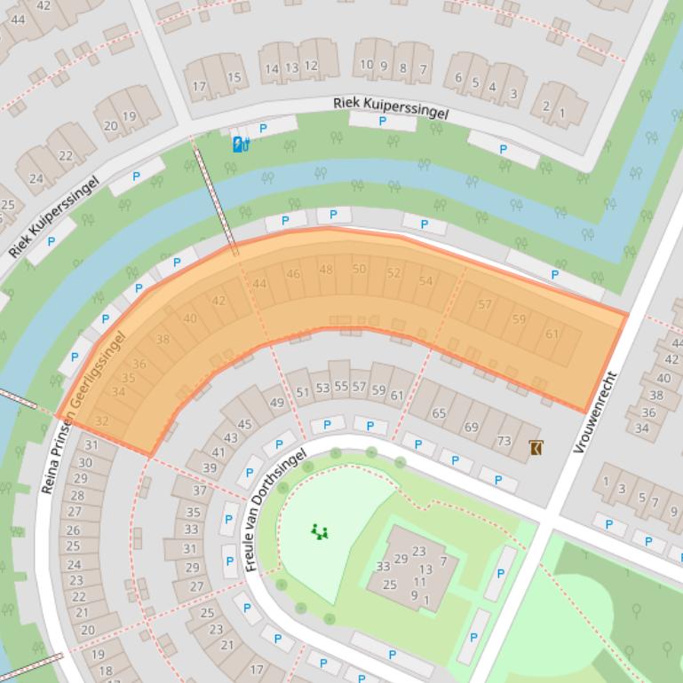 Kaart van postcodegebied 2642AV.