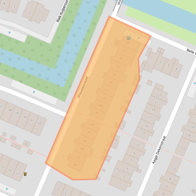 Kaart van postcodegebied 2642BD.