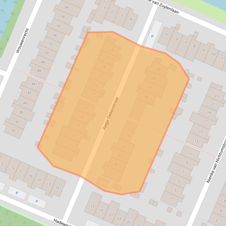 Kaart van postcodegebied 2642BG.