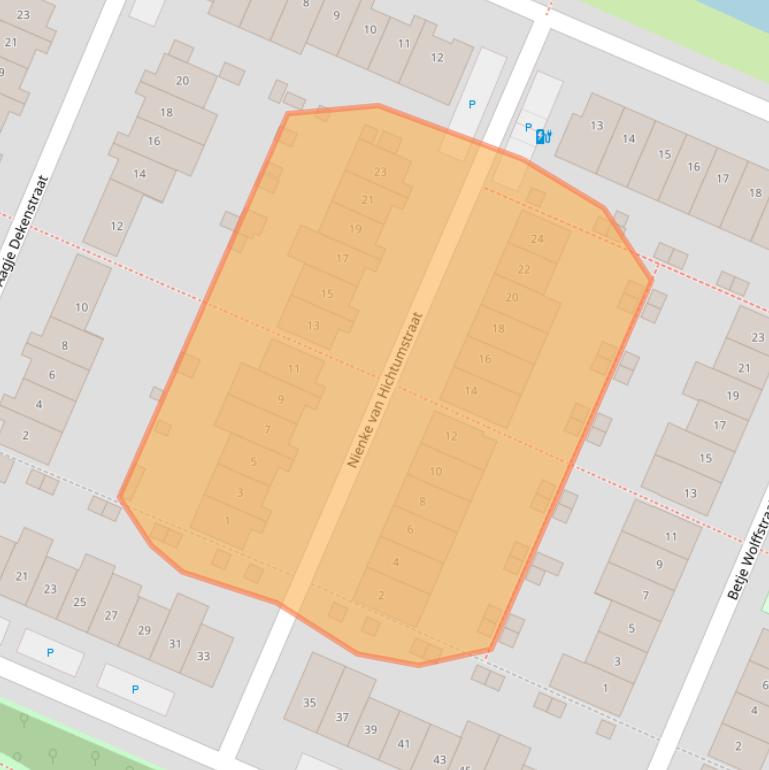 Kaart van postcodegebied 2642BH.