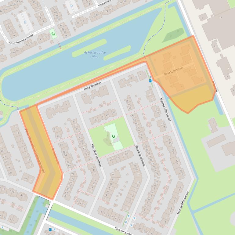 Kaart van postcodegebied 2642BZ.