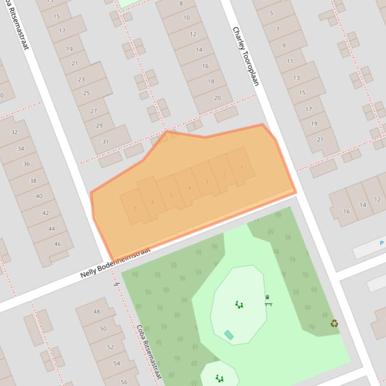 Kaart van postcodegebied 2642CG.