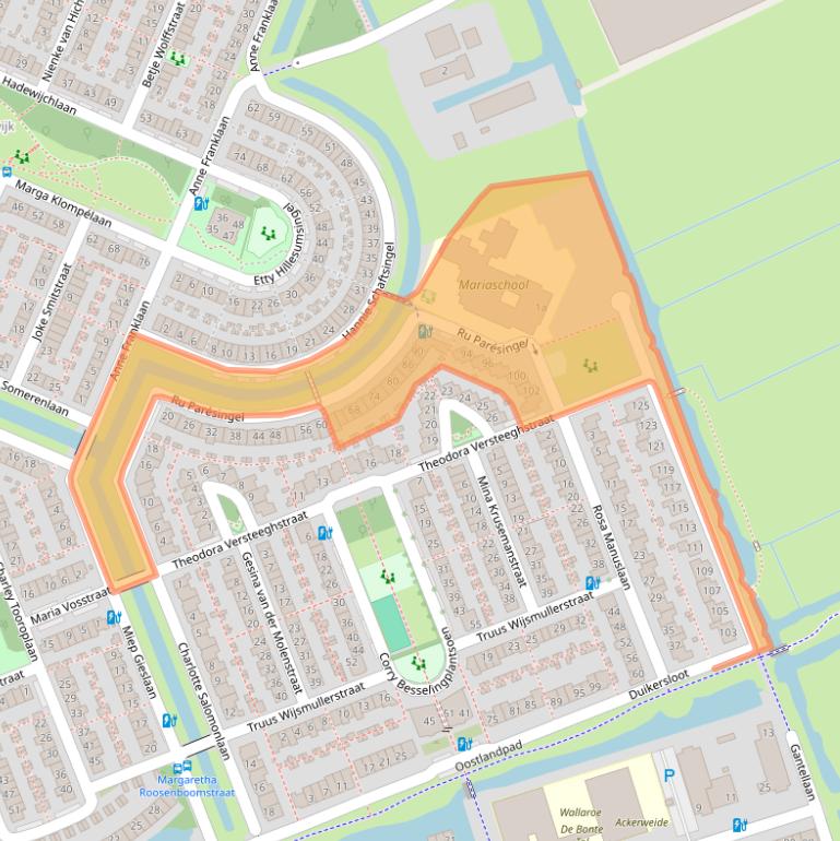 Kaart van postcodegebied 2642CR.