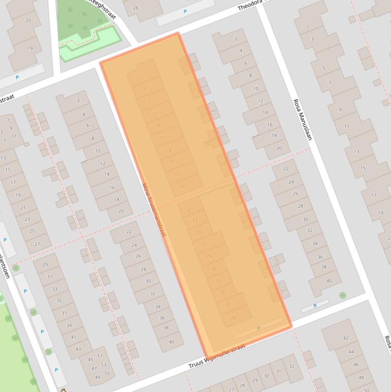Kaart van postcodegebied 2642DM.