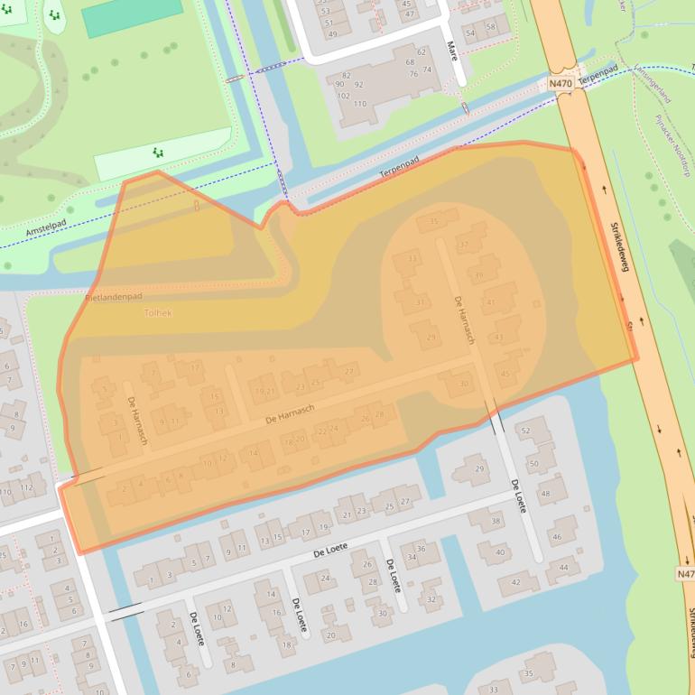 Kaart van postcodegebied 2642DV.