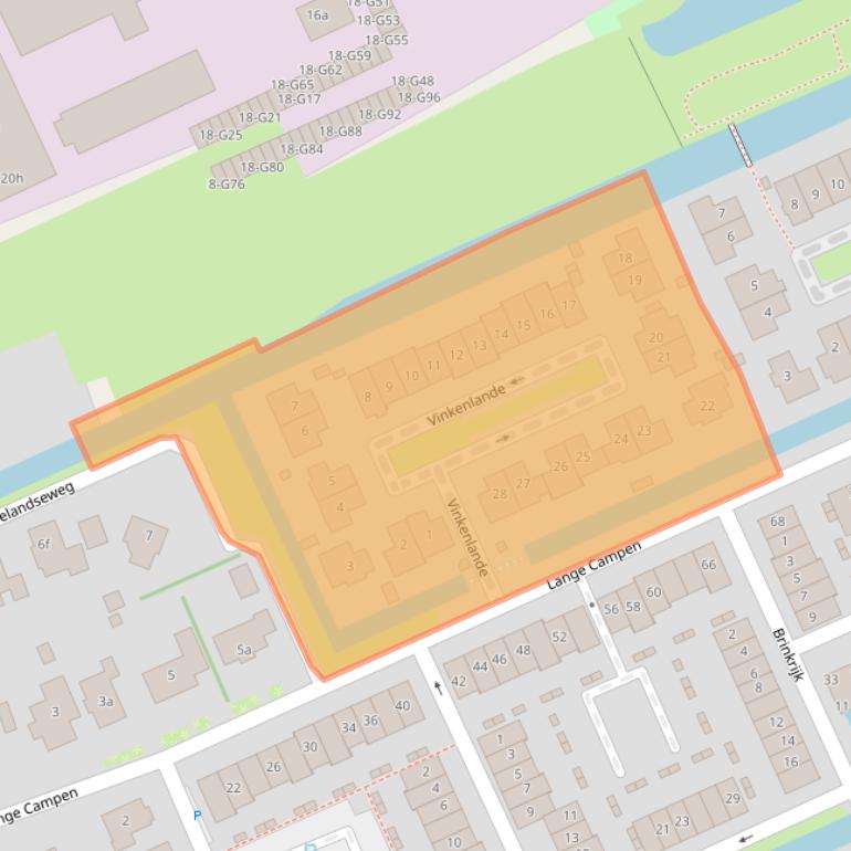 Kaart van postcodegebied 2642EG.