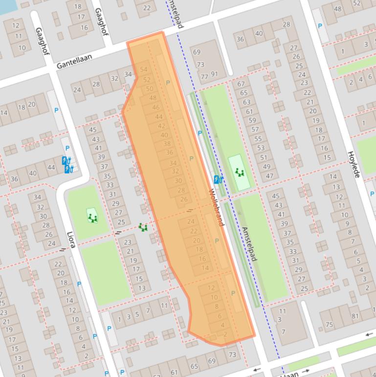 Kaart van postcodegebied 2642JG.