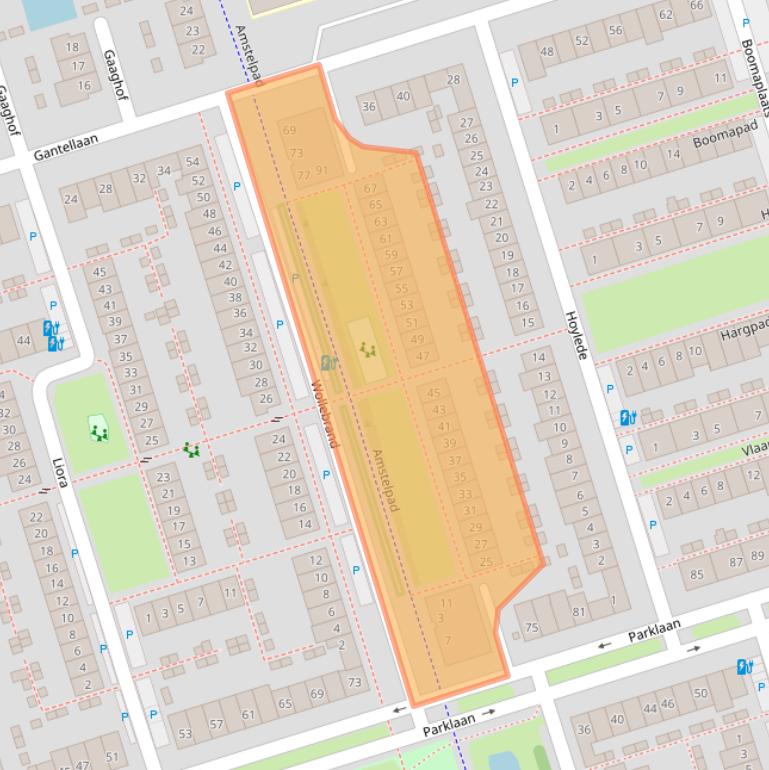 Kaart van postcodegebied 2642JH.
