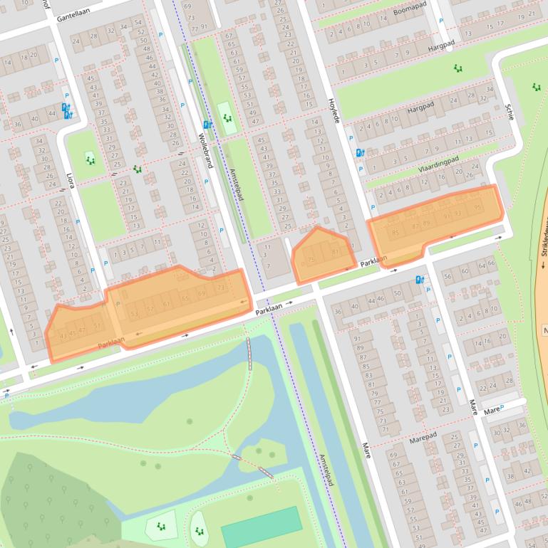 Kaart van postcodegebied 2642JL.