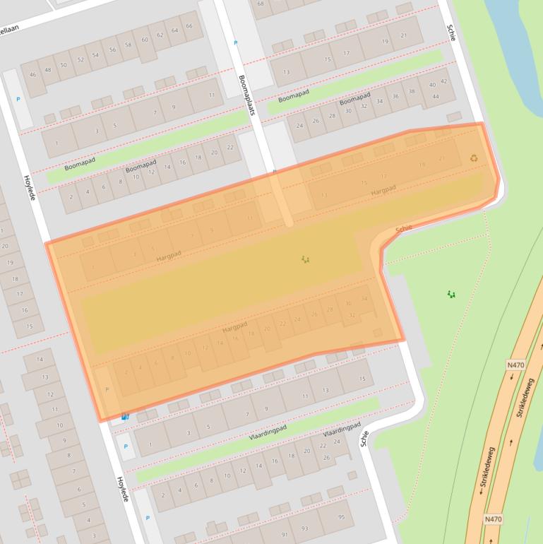 Kaart van postcodegebied 2642JP.