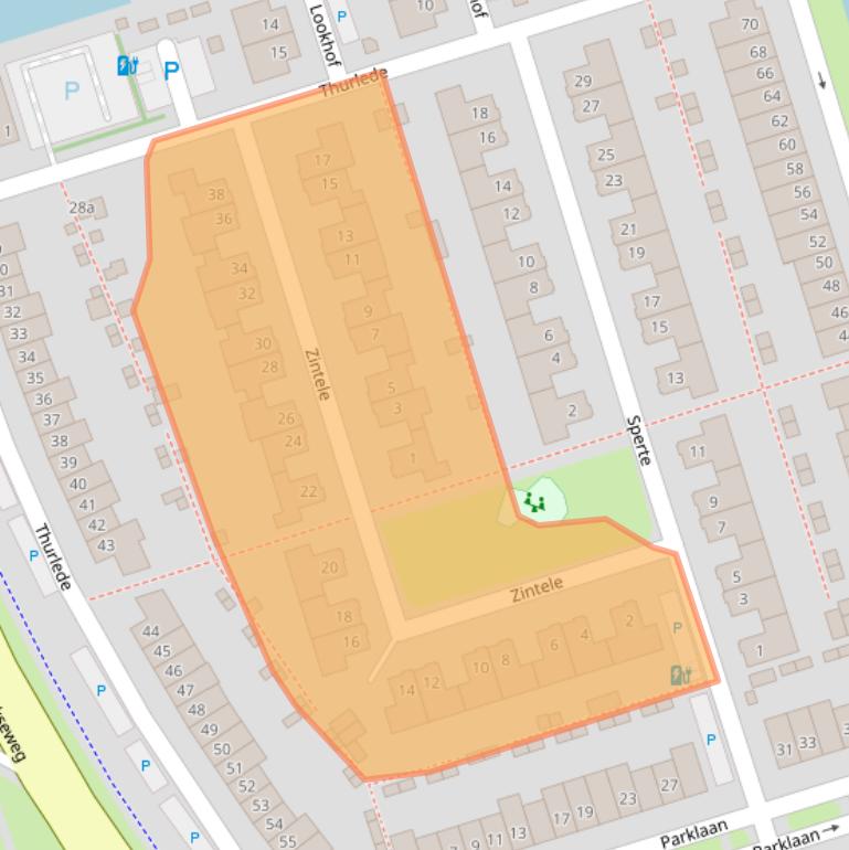 Kaart van postcodegebied 2642JS.