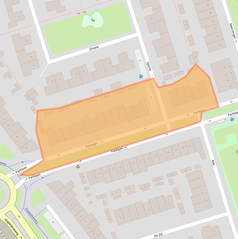 Kaart van postcodegebied 2642JV.