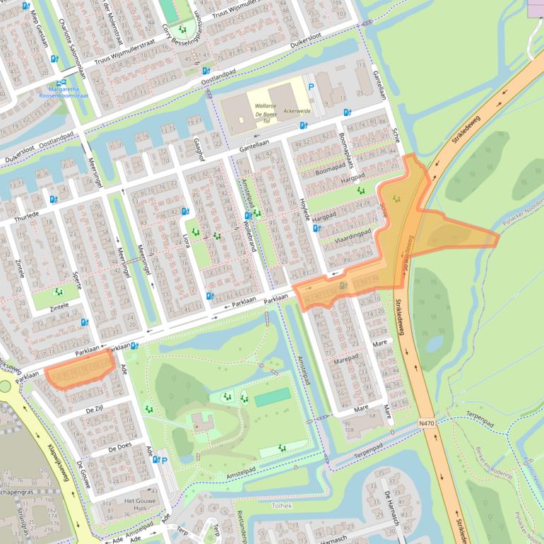 Kaart van postcodegebied 2642JW.