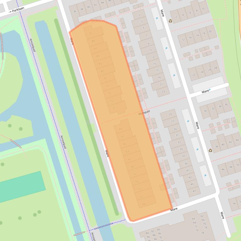 Kaart van postcodegebied 2642KA.