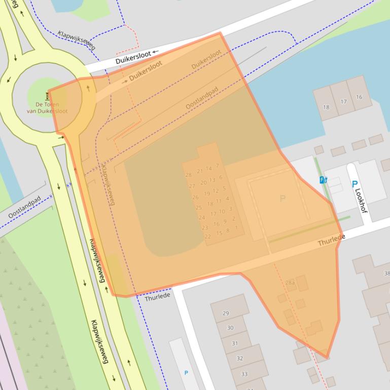 Kaart van postcodegebied 2642KE.