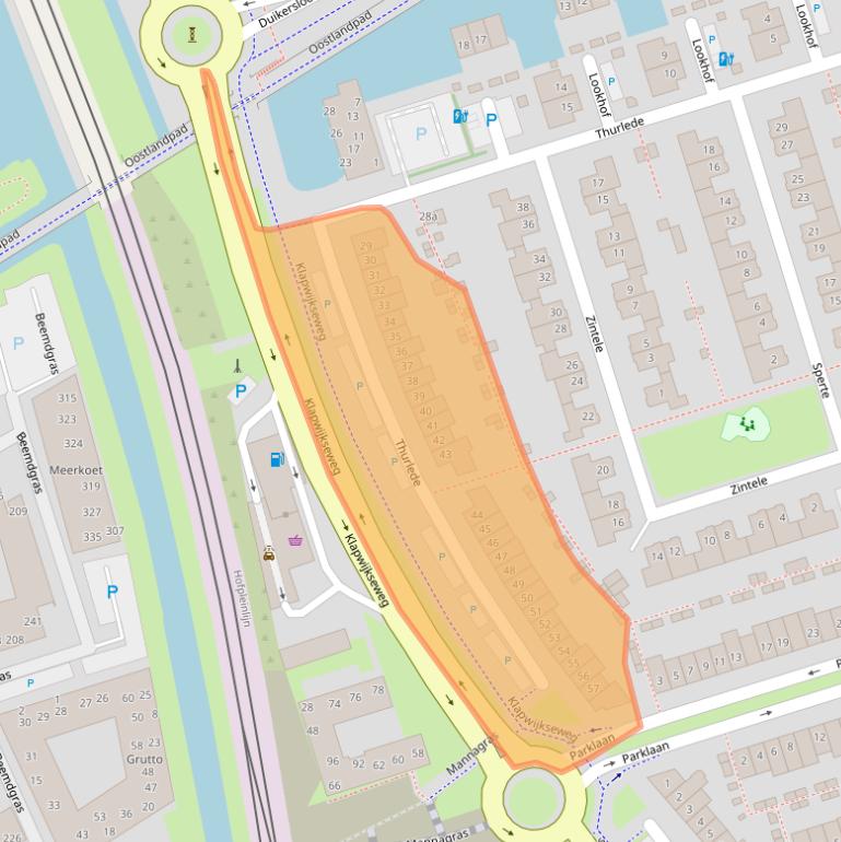 Kaart van postcodegebied 2642KG.