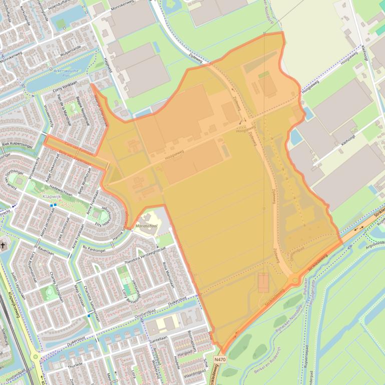 Kaart van postcodegebied 2642KN.