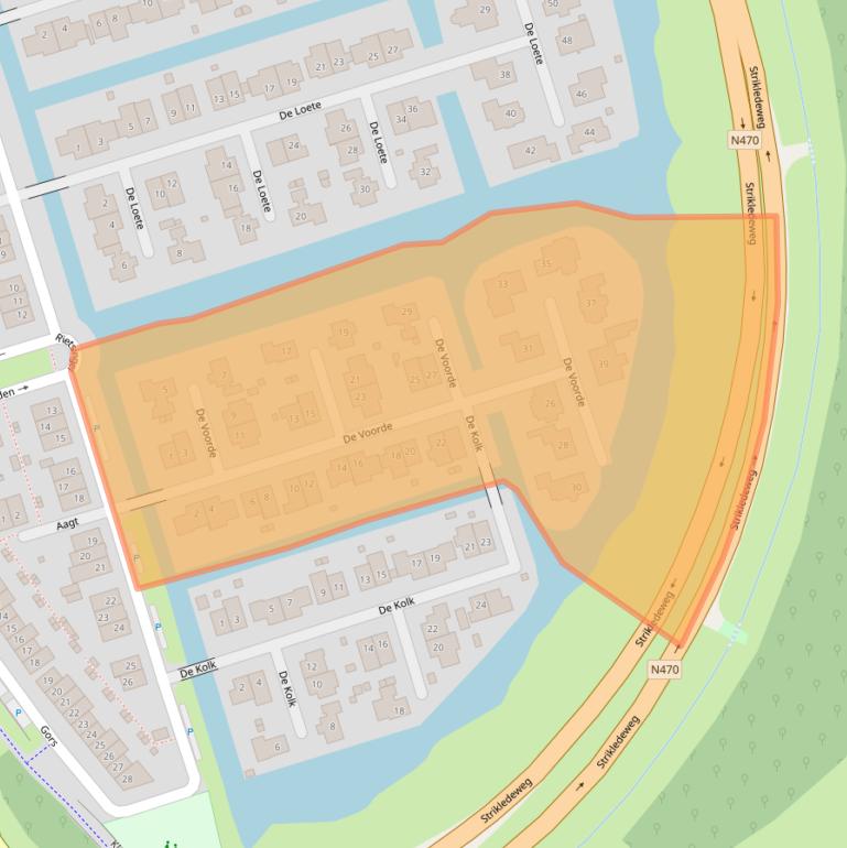 Kaart van postcodegebied 2642KP.