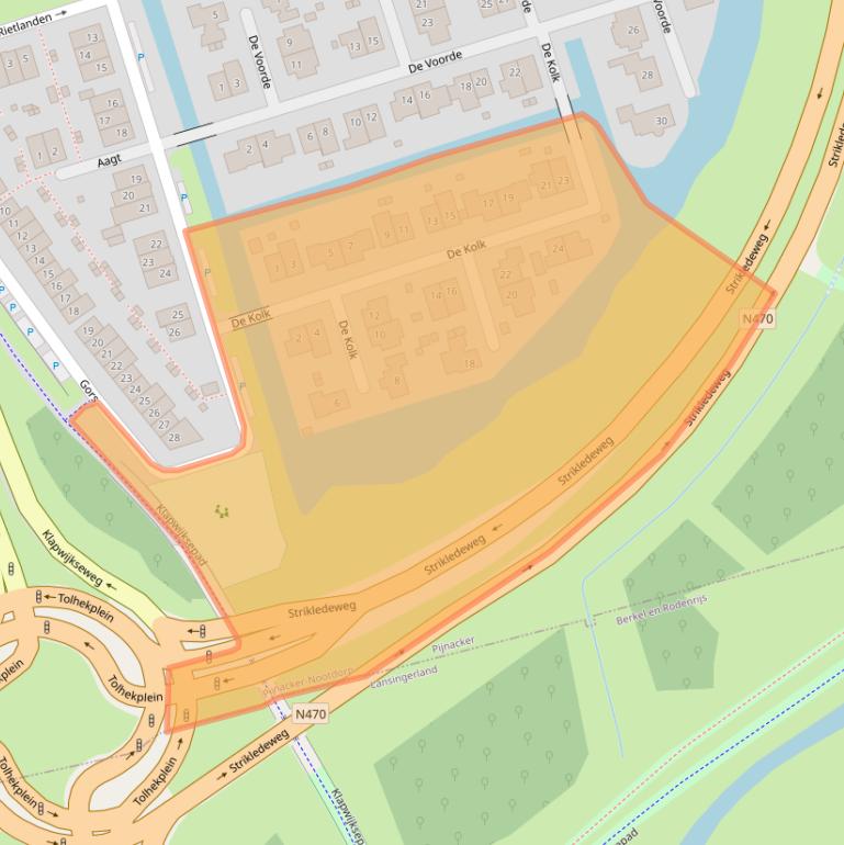 Kaart van postcodegebied 2642KR.