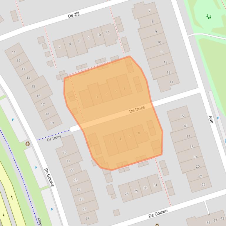 Kaart van postcodegebied 2642KT.