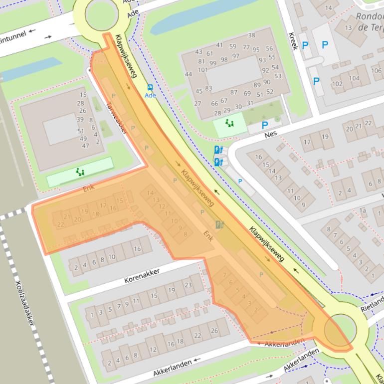 Kaart van postcodegebied 2642KW.