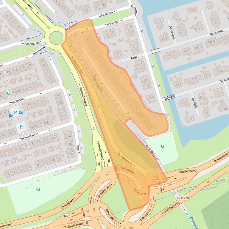 Kaart van postcodegebied 2642LB.