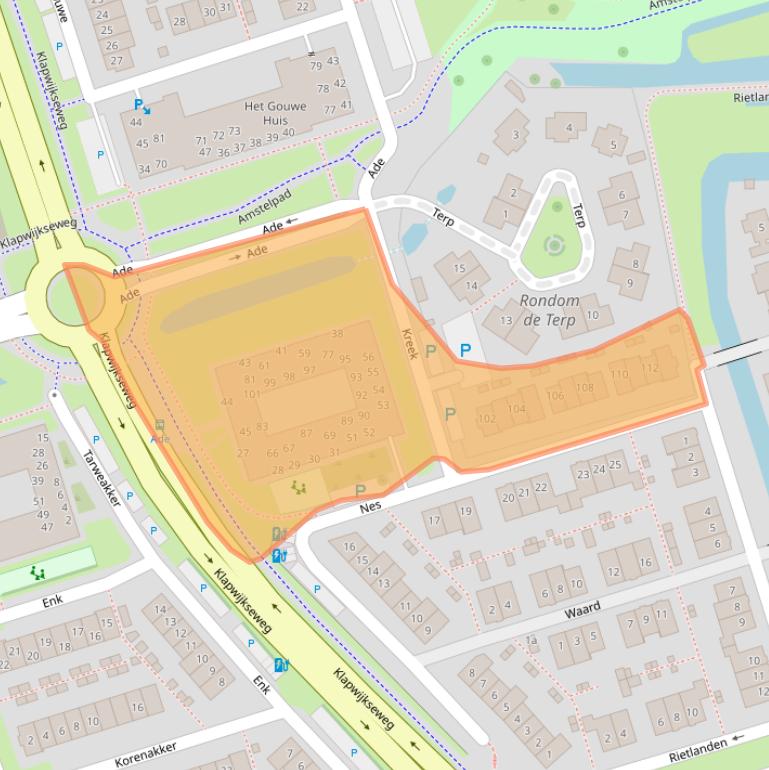 Kaart van postcodegebied 2642LJ.