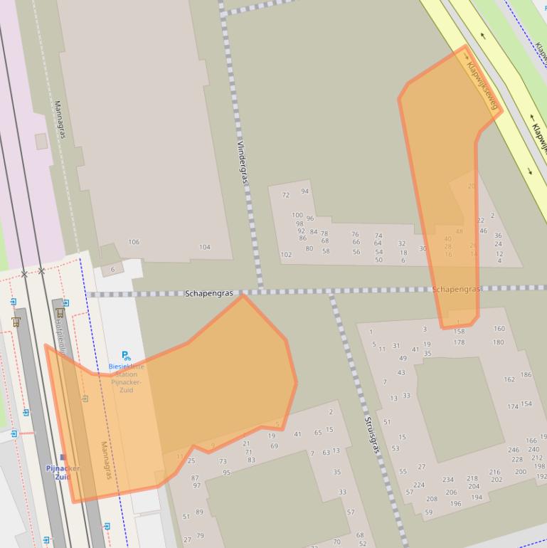 Kaart van postcodegebied 2642LM.