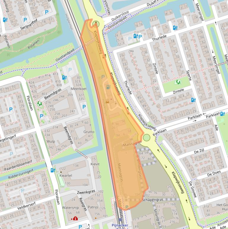 Kaart van postcodegebied 2642RB.