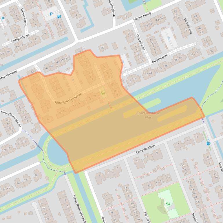 Kaart van postcodegebied 2642ZX.